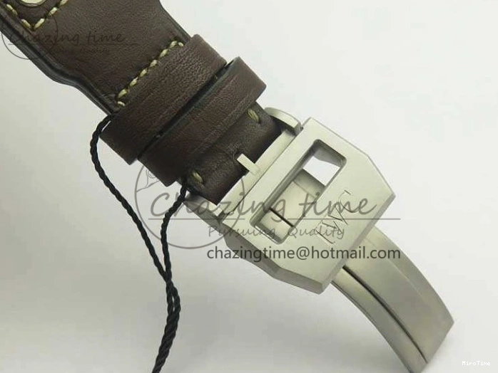 MIROTIME 0228 Big Pilot IW501004 Titanium ZF 1:1 Best Edition Black Dial On Brown Leather Strap A ZeroBulk 7212